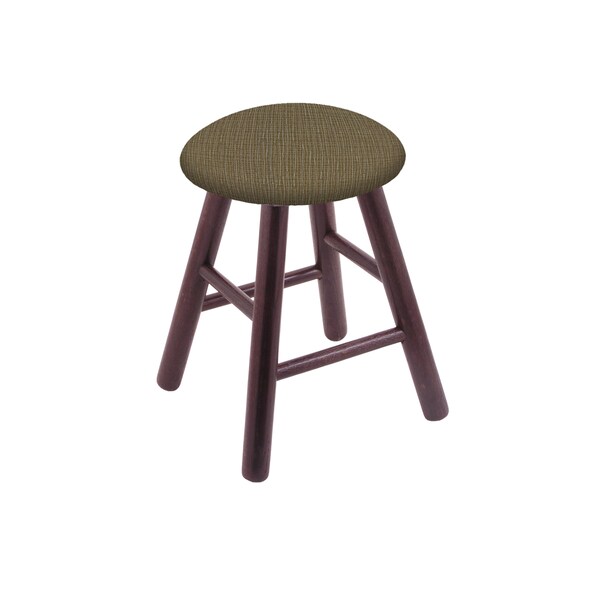 Oak Vanity Stool, Dark Cherry Finish, Rein Coffee Seat